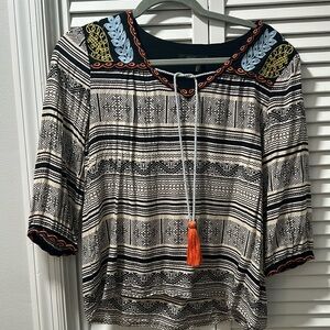 THML embroidered boho top, Sm